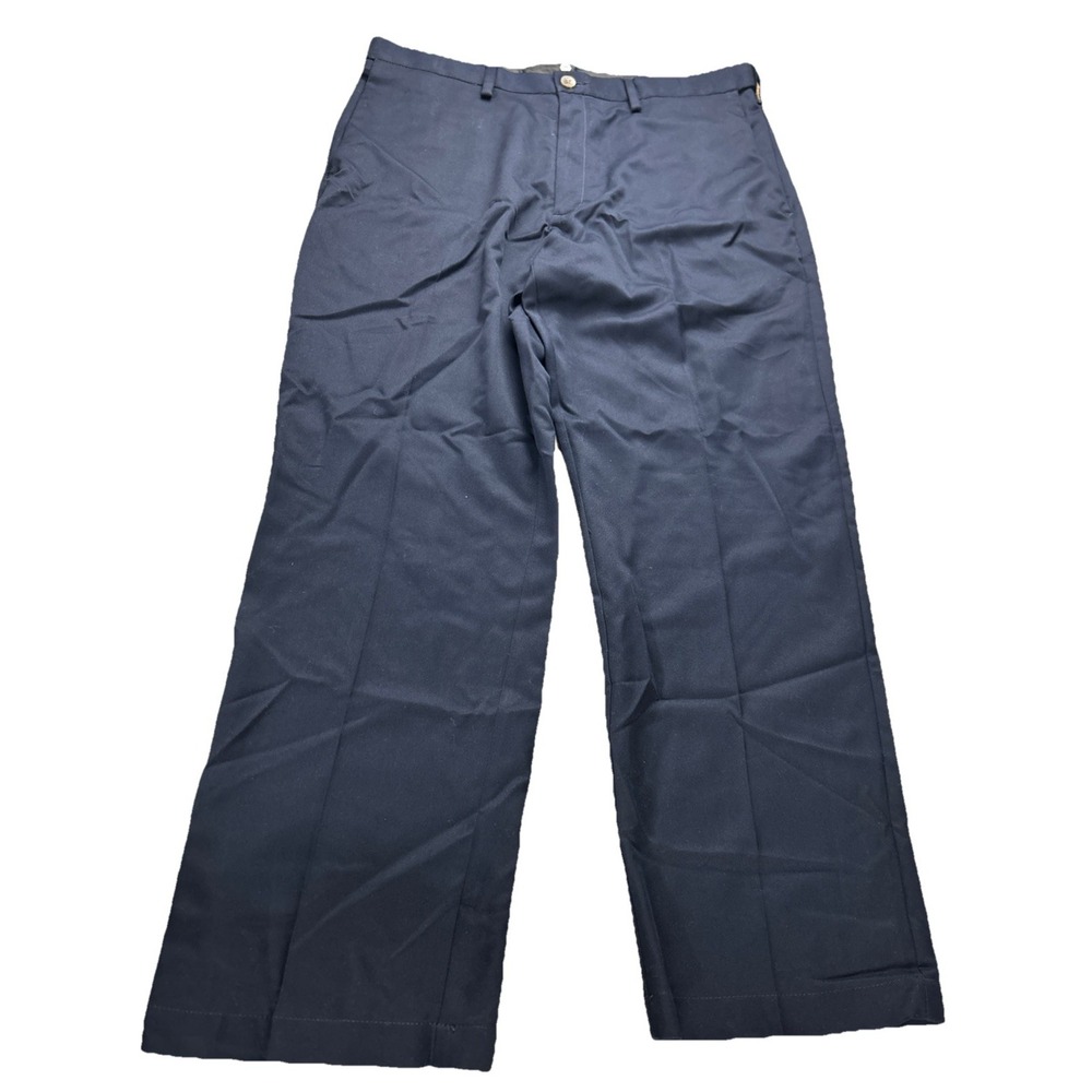 Haggar mens pants 38x30 Cool 18 Classic Fit Navy
